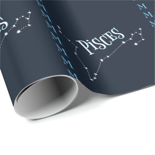 Im A魚座〔占星術の〕十二宮図.トレンディー魚座〔占星術の〕十二宮図標識 ラッピングペーパー (ロールコーナー)