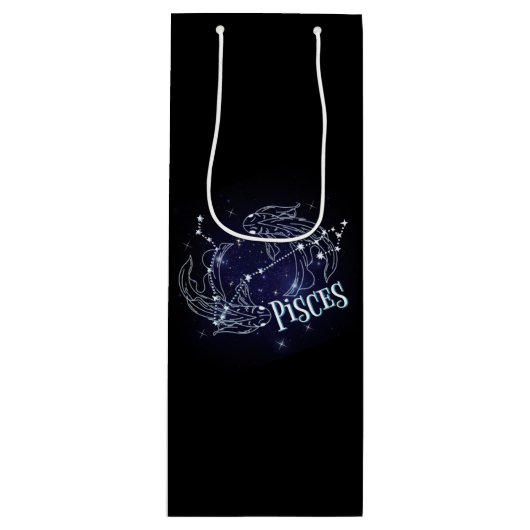 Im A魚座〔占星術の〕十二宮図.トレンディー魚座〔占星術の〕十二宮図標識 ワインギフトバッグ (正面)