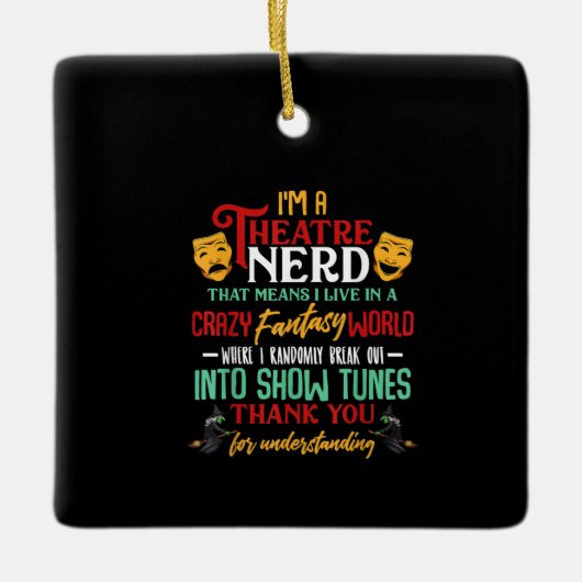 Im A Atreおたくオンステージキャクターラバーズ女優 セラミックオーナメント (正面)