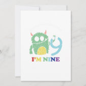 Im A Big Monster Now 9 th Birthday Party Gift 招待状 (正面)