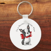 *I'm a Boston Terrier Mom* Adorable Dog キーホルダー (正面)