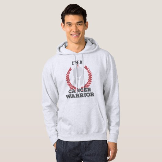 I'm a Cancer Warrior Cancer認識度ギフト パーカ (正面フル)