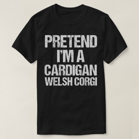 Im A Cardigan Welsh Corgi Funny Halloween Dog Cost Tシャツ (デザイン正面)