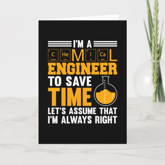 I'm A Chemical Engineer I'm Right カード (正面)
