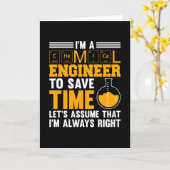 I'm A Chemical Engineer I'm Right カード (黄色い花)