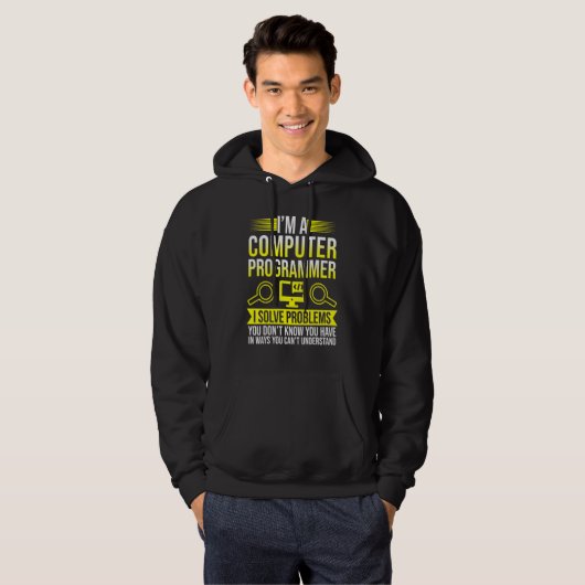 Im A Computer Programmer I Solve Problems V2 パーカ (正面フル)