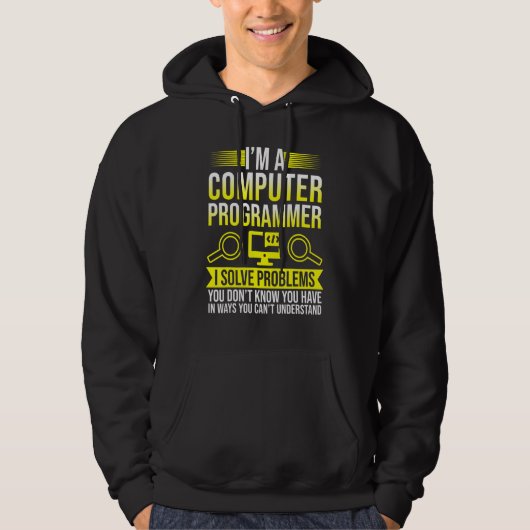 Im A Computer Programmer I Solve Problems V2 パーカ (正面)