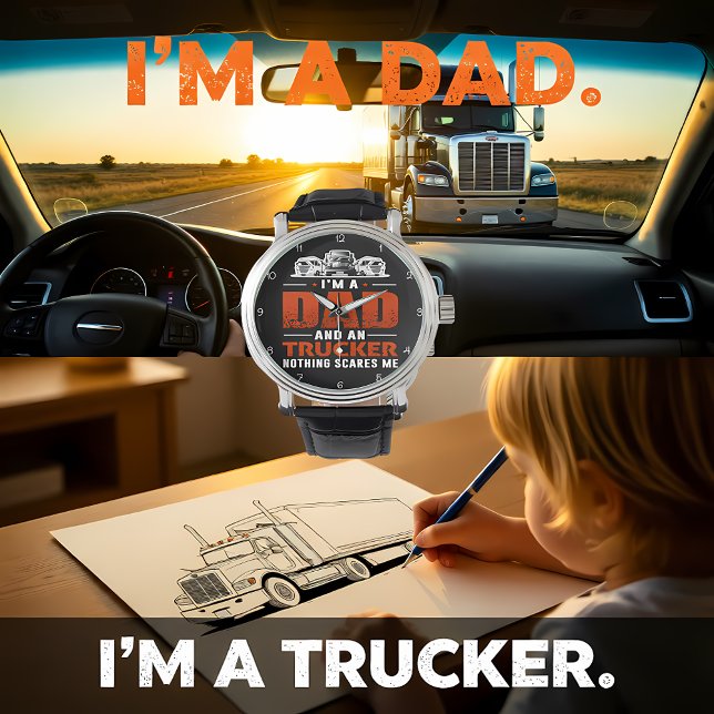 I'm A Dad And Trucker 腕時計 (クリエイターアップロード済み)