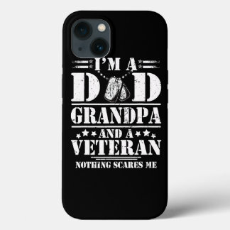 Im A Dad Grandpa And A Veteran Shirts Veteran Fath iPhone 13ケース