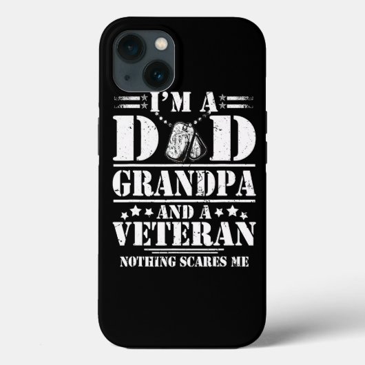 Im A Dad Grandpa And A Veteran Shirts Veteran Fath Case-Mate iPhoneケース (裏面)