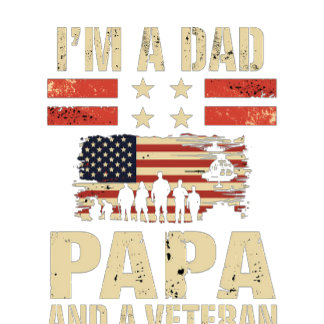 I'm A Dad Papa Veteran Design For Patriotic Proud  Tシャツ