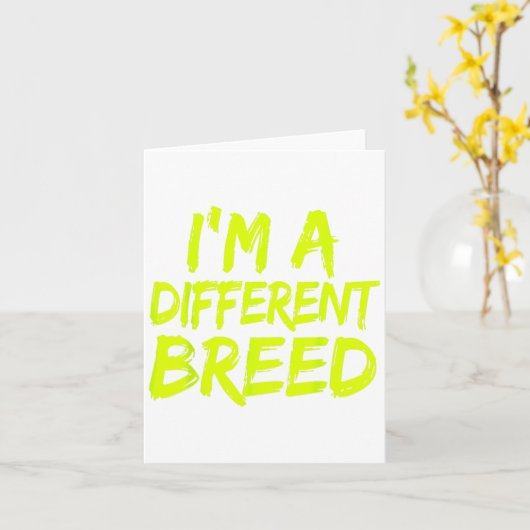I'm A Different Breed _ Ec Motivational Work Out  カード (黄色い花)