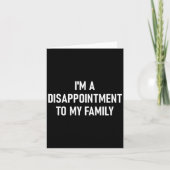 I'm A Disapintment To My Family, Funny, Jokes, Sar カード (正面)