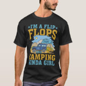Im A Flip Flops And Camping Kinda Girl retro Tシャツ (正面)