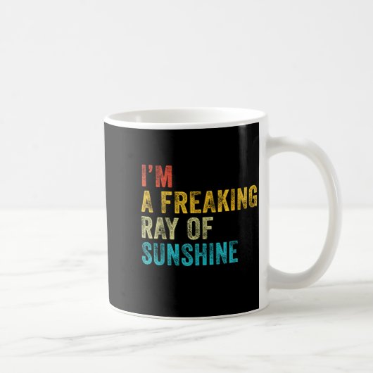 I'm A Freaking Ray Of Sunshine Funny Sarcastic Vin コーヒーマグカップ (右)