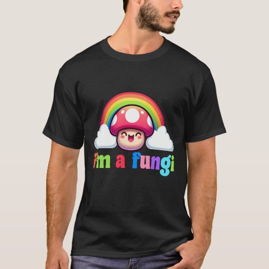 Im A Fungiおもしろいガイおもしろいボーカラフルイン Tシャツ (正面)