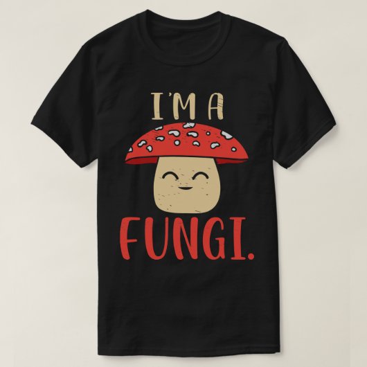 Im A Fungi Mycologistキノコのハンターフォレストビオロ Tシャツ (デザイン正面)