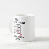 Im A Geography先生私はいつも解決策を見つける コーヒーマグカップ (正面左)