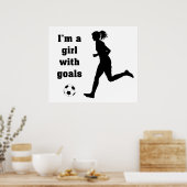 I'm a Girl with Goals Soccer print / poster ポスター (キッチン)