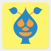 I'm A Happyエイリアン スクエアシール (正面)