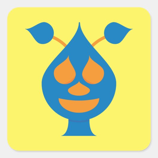 I'm A Happyエイリアン スクエアシール (正面)