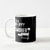 Im A Heavy Smoker Bbq Grilling Meat Pigおもしろいギフト コーヒーマグカップ (左)