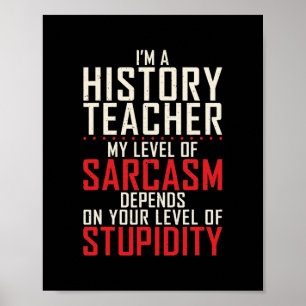 Im a History Teacher my level of Sarcasm depends ポスター