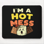Im A Hot Mess Marshmallow Smores Summer Campfire C マウスパッド (正面)