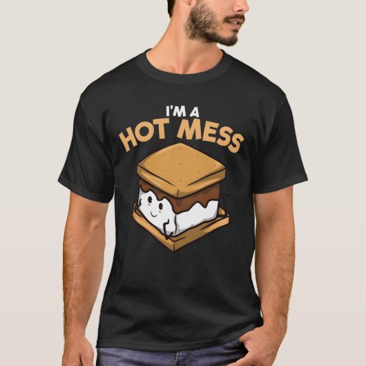 Im A Hot Mess SMores Marshmallow Camping Smores fa Tシャツ (正面)