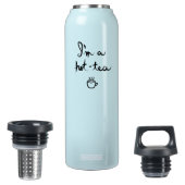 I'm a Hot-Tea - カスタムThermo (0.5L)、ティール（緑がかった色） 断熱ウォーターボトル (オープン)
