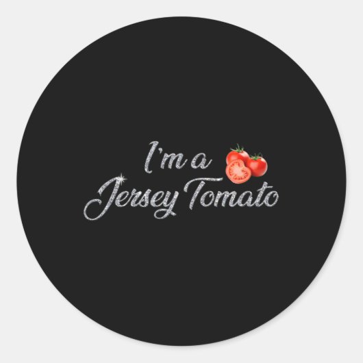 I'm A Jersey Tomato, New Jersey, Garden State, Jer ラウンドシール (正面)