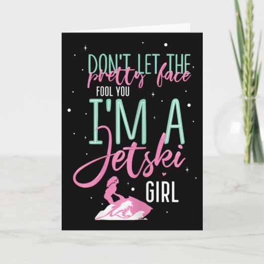 I'm A Jet Ski Girl Funny Saying Racing  カード (正面)