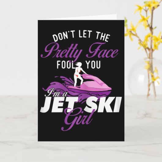I'm A Jet Ski Girl - Jet Skiing Lover Jetski Vacat カード (黄色い花)