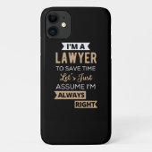 I'm A Lawyer, To Save Time Case-Mate iPhoneケース (裏面)