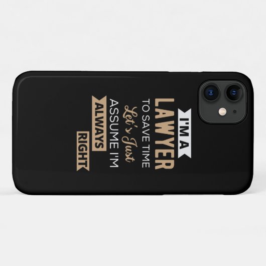 I'm A Lawyer, To Save Time Case-Mate iPhoneケース (裏面(横))