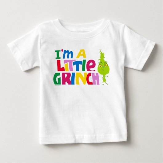 I'm a Little Grinch Colorful Graphic ベビーTシャツ (正面)