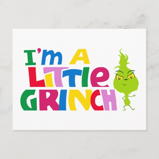 I'm a Little Grinch Colorful Graphic ポストカード (正面)