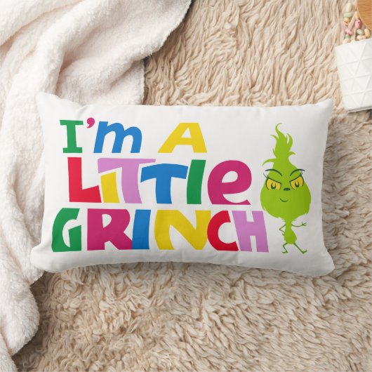 I'm a Little Grinch Colorful Graphic ランバークッション (ブランケット)