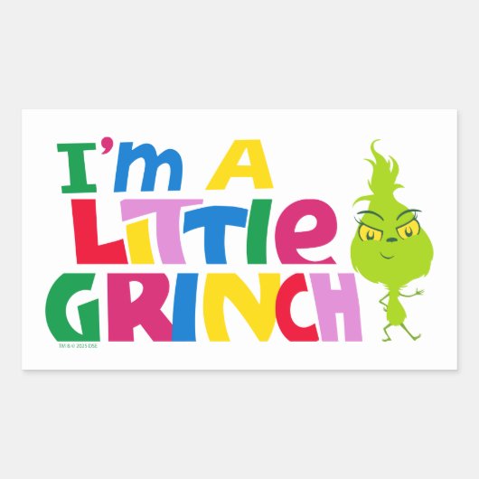 I'm a Little Grinch Colorful Graphic 長方形シール (正面)