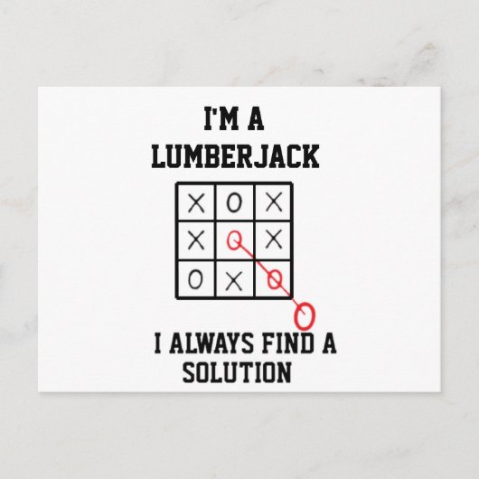 Im A Lumberjackいつもソリューションポストカードを見つける ポストカード (正面)