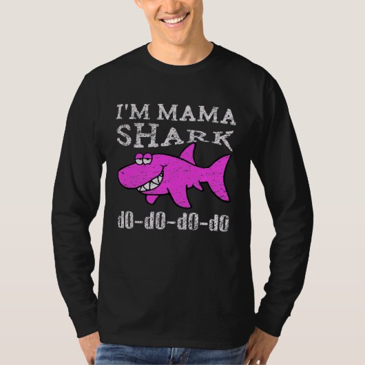 Im a Mama Shark Mommy Shark Tシャツ (正面)