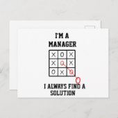 Im A Manager私はいつも解決策のはがきを見つける ポストカード (正面/裏面)
