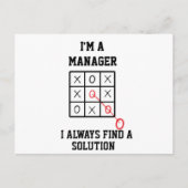 Im A Manager私はいつも解決策のはがきを見つける ポストカード (正面)