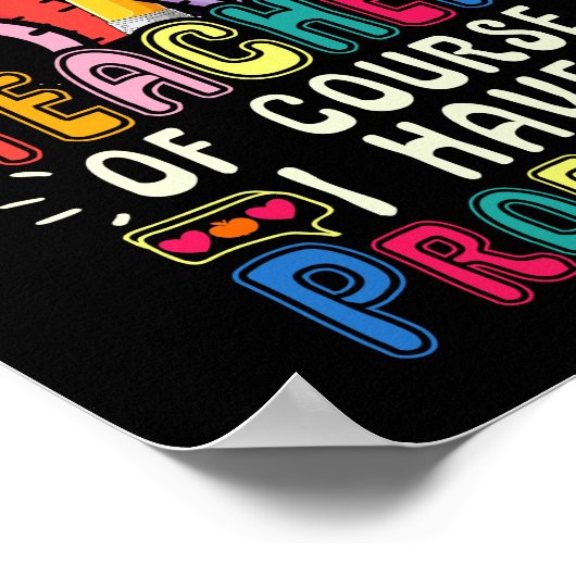 I'm a Math Teacher of Course I Have Problems Mat ポスター (角)