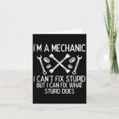 Im A Mechanic Cant Fix Stud Funny Car Auto Garage カード (正面)