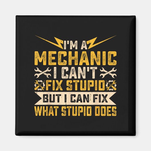I'm A Mechanic I Can't Fix Stud What Stud Does マグネット (正面)