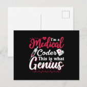 I'm A Medical Coder This Genius Coding Programmer ポストカード (正面/裏面)