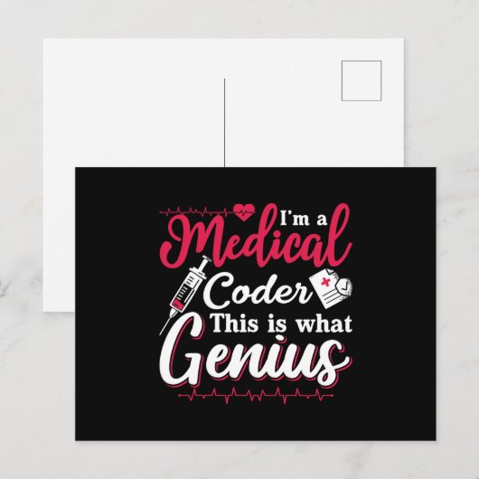 I'm A Medical Coder This Genius Coding Programmer ポストカード (正面/裏面)