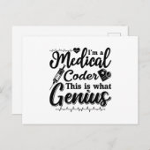 I'm A Medical Coder This Genius Programmer Coding ポストカード (正面/裏面)