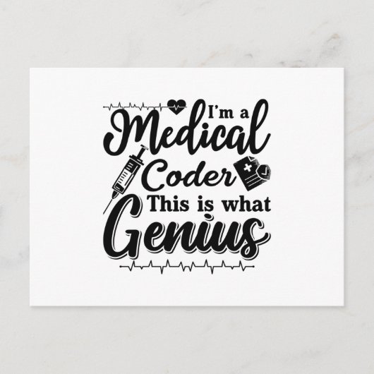I'm A Medical Coder This Genius Programmer Coding ポストカード (正面)
